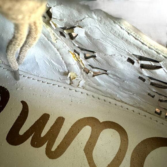 Sam Edelman Womens Jayna Oxfords Beige Studded Leather Lace Up Cap Toe Flat 7.5M - Picture 11 of 12